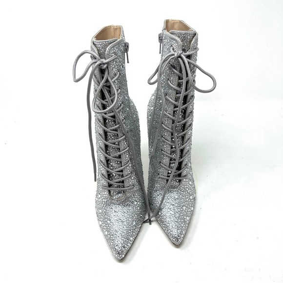 Steve Madden Valency Rhinestones Heeled Boots - Picture 8 of 11